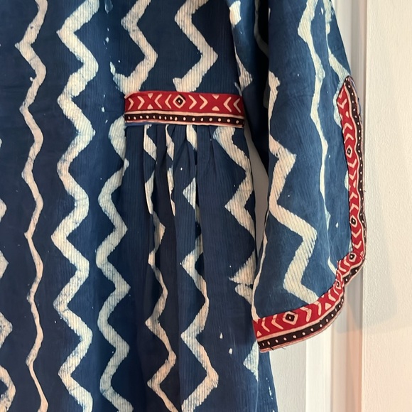 100% Cotton Tunic Blouse 3/4 Sleeve by Blu Nomad - Picture 8 of 12